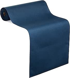 American Homestead Paper Table Runner Roll - 78 ft. Disposable Linen-Like Table Cover Roll - 20 Perforated Table Runners (16" x 48") for Parties, Weddings, and Events - Navy Blue