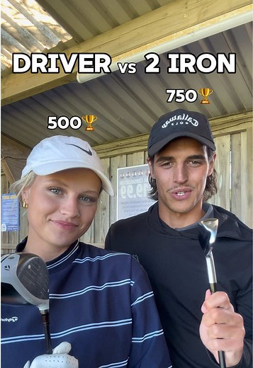 Driver vs 2-Iron: Boyfriend vs Girlfriend Golf Range Challenge