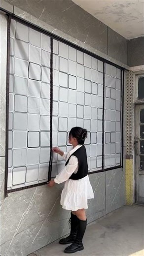 Printed pattern windproof film # Punch-free window cold-proof windproof insulation film # Winter