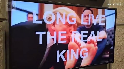 AI video in HUD headquarters shows Trump kissing Musk toes