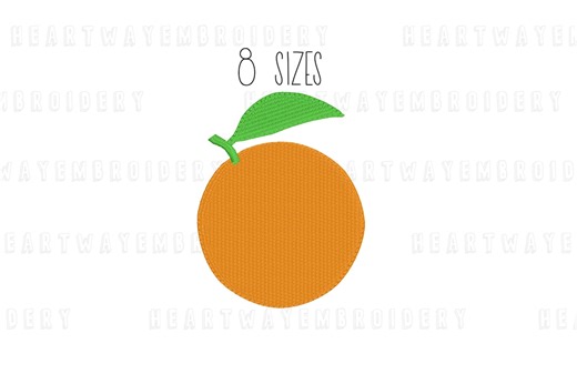 Orange Embroidery Design: Citrus Fruit Mini Fill Stitch (8 Sizes) (digital Download) - Etsy