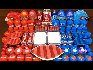 RED vs BLUE! Mixing Random Things into GLOSSY Slime ! Satisfying Slime Videos #543