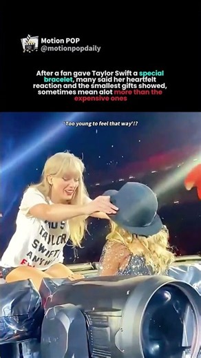 a fan gave taylor swift a special bracelet and her reaction said everything #taylorswift