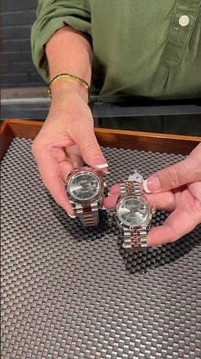 Rolex Datejust Steel Everose Gold Wimbledon Dial His and Hers Watches Review | SwissWatchExpo