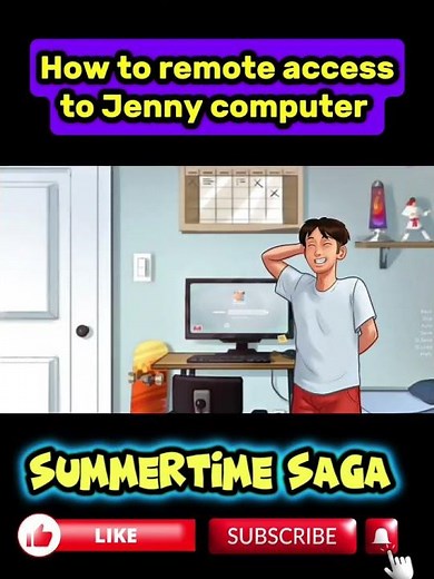 Jenny's Laptop Password & How to connect Jenny's Laptop to Anon's Computer - Summertime Saga