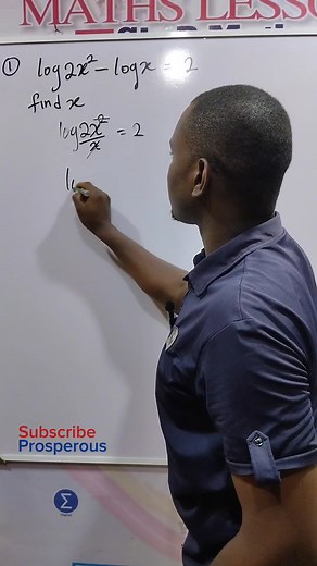Beautiful Logarithm question. #lesson #mathslesson #europe #USA #summer #mathsclass #facebo #facebookreel #PMATHS #viralreelsfacebook #newvideo #trendingreelsvideo #ExponentialEquation #viralchallenge #facebookmaths #trendingvideo #admission #trendingreel #uniport #Neco #viralpost #facebookviral #triangle #funmaths #viralreel #Mathsfun #mathsreel #viralreelvideo #mathstutor #bearing #log#logarithmic | Prosperous Online Maths