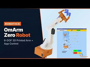 OmArm Zero - 6-DOF 3D Printed Robot Arm with Bluetooth Control
