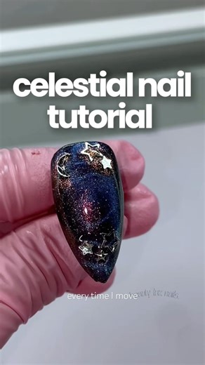 How to do Celestial Nail Design | Galaxy Inspired Nail Tutorial #celestial #nailart #starnails