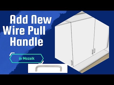 MZ13 How to add new Pulls, Handles in Mozaik hardware library & apply on cabinets VIRTUCADD #mozaik