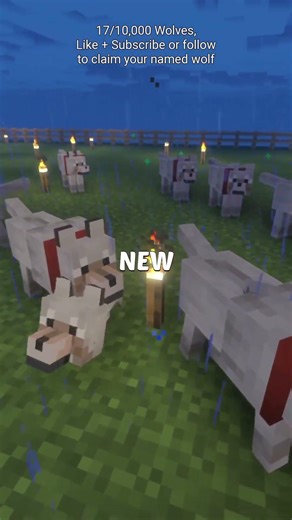 17/10,000 Wolves — Subscribe to claim your named wolf #minecraft #viral #foryou #fyp #shorts