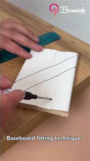Baseboard fitting technique #baseboard #fitting #technique