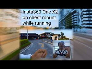 Insta360 One X2 on chest strap / mount while jogging / running