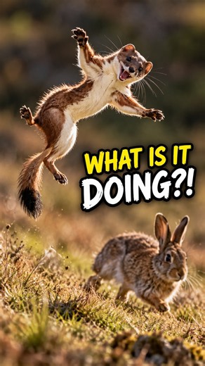 Why is this stoat acting like this? 😱 #nature #wildlife #shorts