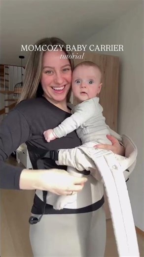 Hands Free Comfort! 🤱 Momcozy Baby Carrier Tutorial ✨