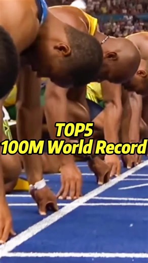 Top 5 Fastest 100m World Records Ranked!#trackandfield#usainbolt#100m#track#sprinting#worldrecord