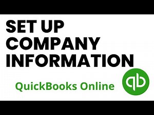 Set Up Company Information in QuickBooks Online