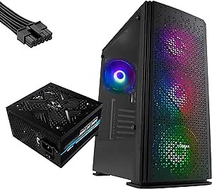 Raidmax Aureola Series H702 Pre-Installed 4X Addressable RGB Lighting Fans and Free 550watts Power Supply with Tempered Glass Side Panel, ATX Mid Tower Case, USB 3.0 l