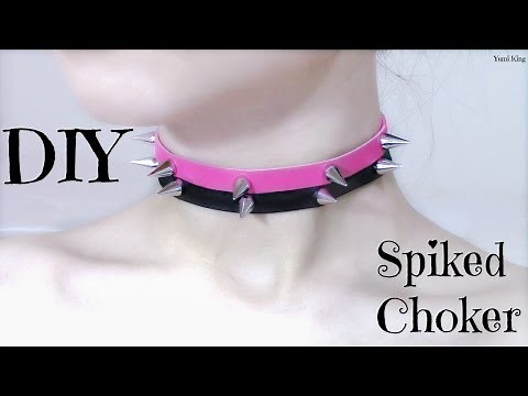 DIY Spiked Choker/Collar | Pastel Goth