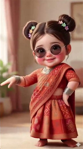 Cute AI Chibi Cartoon Dance💃 | The lunitoons shorts
