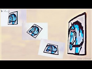 How to make 3d origami a horse painting _ Tutorials