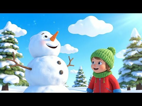Cute Snowman Celebrates Christmas ⛄🎄 | 3D Animated Nursery Rhyme for Kids