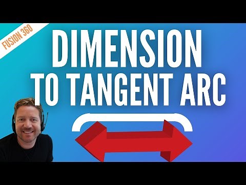 Fusion 360 Tangent Dimension (How To Dimension To Arcs)