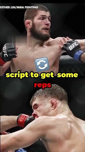 When Khabib went 'off script' to practice striking mid fight