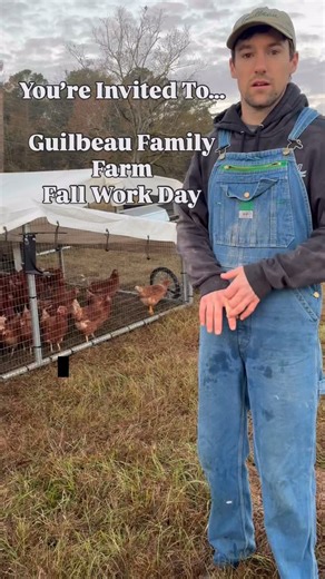 You’re invited to our first annual Guilbeau Family Farm Fall Work Day, this Saturday (Nov. 15th) from 8-5. Can’t come the whole time? Stop by for a shorter stint! This is such a great way to get to know your farmer, learn new skills, and support a local farm & business! We’ll be knocking out some big projects as our farm is growing, and you can be a part of helping get more pastured poultry and eggs to your community! Plus, free lunch!! Can’t wait to see y’all there! Wish you would have known ab
