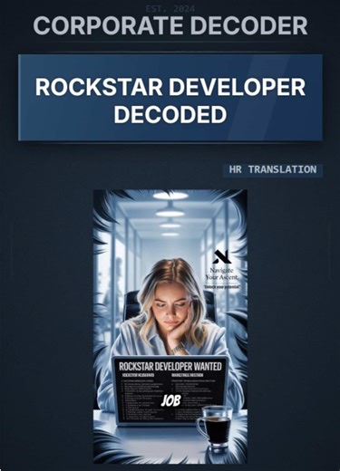 ✅ Corporate Decoder | ✅ HR Translation | ✅ Workplace Red Flags | ✅ Job Interview Red Flags | ✅ Career Advice Rockstar Developer Job Posting? Here's What They Really Mean 'Rockstar Developer' doesn't mean what you think. Here's the translation. #CorporateDecoder #WorkTok #CareerAdvice #WorkTips #OfficeLife corporate decoder,HR translation,workplace red flags,toxic workplace signs,job interview red flags,salary negotiation,career advice,job posting red flags,overwork culture,understaffing rockstar