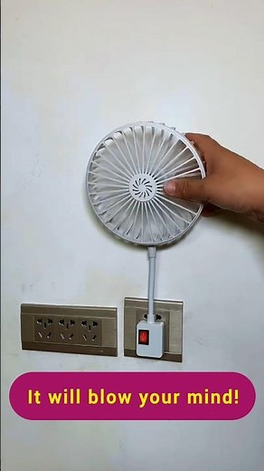 Plug This Fan Into Any Wall Socket! 🤯 Smart Mini Cooling Fan #shorts