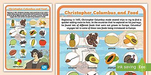 Christopher Columbus and Food Poster