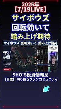 [7/19 LIVE] Cybozu: Momentum building, short squeeze expected #NikkeiStockAverage #Investing
