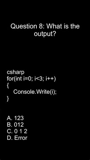 .NET Programming Interview Question #8 | C# MCQ for Practice