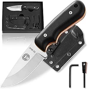 Redline Fixed Blade Hunting Knife with Ferro Rod and Sheath - Perfect for Outdoor Adventures - Holtzman's Gorilla Survival