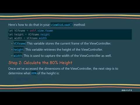 Create a Frame at 80% Height in Swift Without Using Constraints