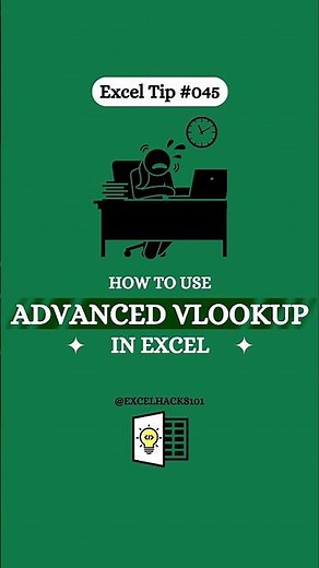 How to Use Advanced VLOOKUP in Excel | Excel मे Advanced VLOOKUP कैसे use करे | #excel #shorts #tips