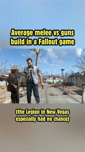 Average melee vs guns build in a Fallout game! #fallout4