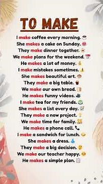 20 Daily Sentences with MAKE ☕