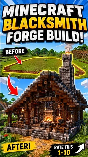 Minecraft Blacksmith Forge: Secret Build 🔥 #Minecraft