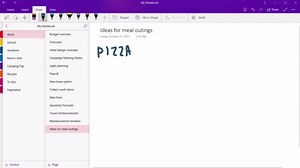Dibujar y esbozar notas en OneNote