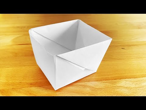 【折り紙】A4ごみ箱の簡単な作り方 子供でも作れるおりがみ origami box with lid