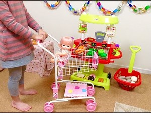 Supermarket Fun! Mell-chan and the Shopping Cart Toy