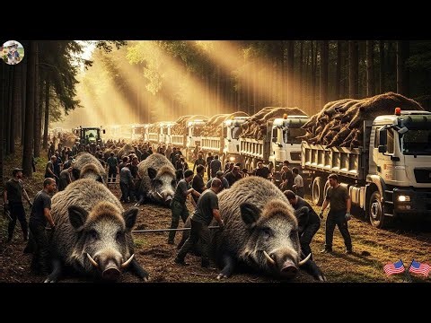GIANT WILD BOAR MONSTER! Large-Scale Chase to Take Down Wild Boars Hidden Deep in Forest