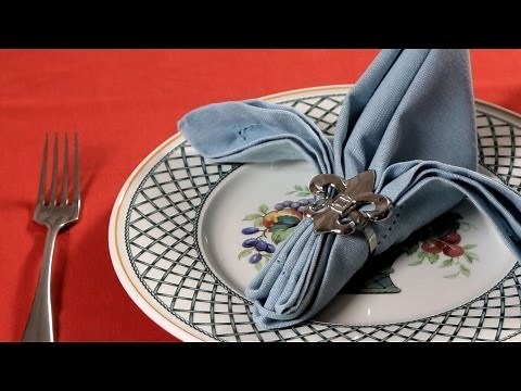How to Fold a Napkin into a Fleur de Lis | Napkin Folding