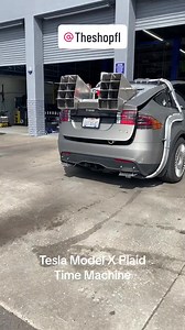 195K views · 2.8K reactions | The Shop built a Tesla Time Machine WITH FLAMES   | Delorean Rental | Facebook