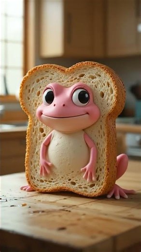 Frozy the Bread?! 😱🍞 | Pink Frog's Hilarious Transformation!#FrozyThePinkFrog #FunnyFrog # #music