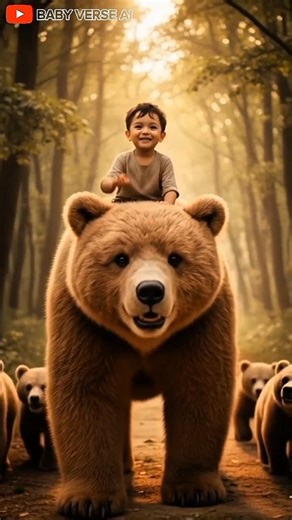 “Poor Boy Saved Baby Brown Bear”- Emotional Short Story.#BabyVerseAi #hearttouchingstory