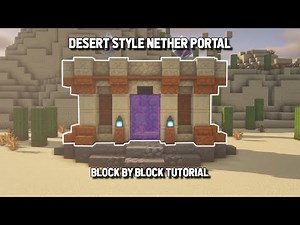 Minecraft | Desert Style Nether Portal | Tutorial