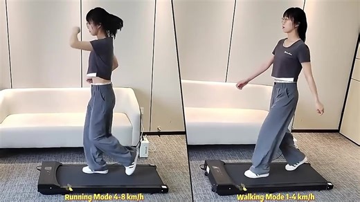 Portable Walking Pad Treadmill Under Desk Treadmills with Wide Tread Belt Mini Quiet Slow Running Treadmill