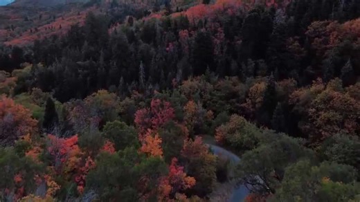 Autumn colors over Butterfield Canyon in Salt Lake, Utah, USA